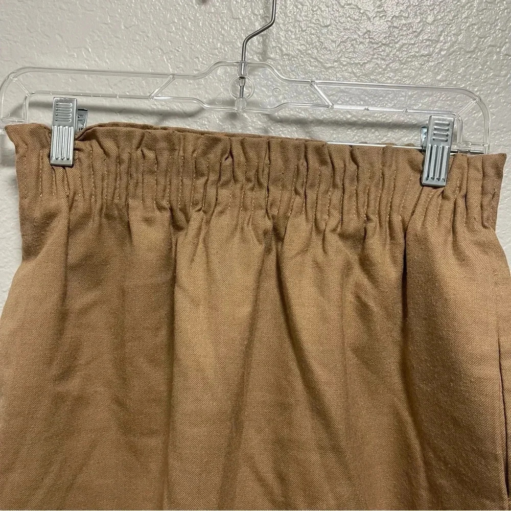 J.Crew Wool Blend Tan Lined Elastic Waist Sidewalk Skirt Size 2 - Picture 4 of 7